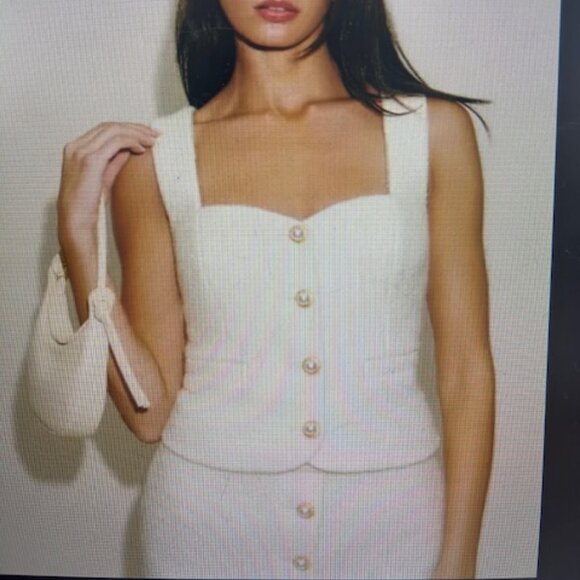 Reformation  Amora Top Color: Cream Size: 6 - Picture 3 of 3